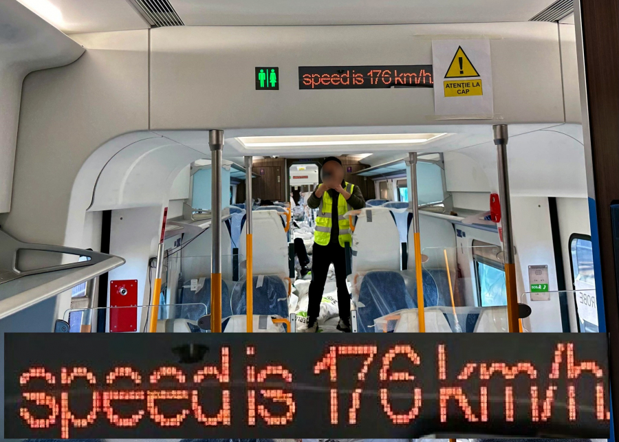Viteză de 176 km/h atinsă de un tren în România