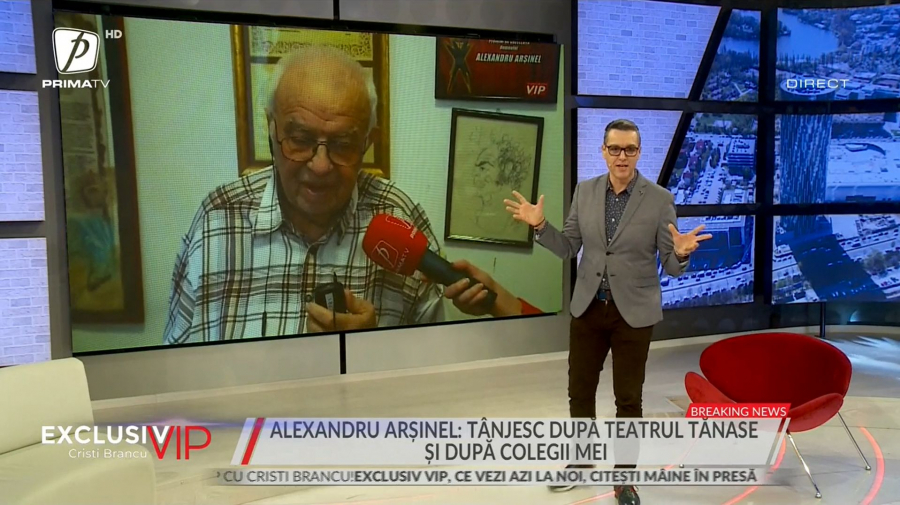 Alexandru Arşinel: „Tânjesc după tot ce înseamnă Teatrul «Tănase»” (VIDEO)