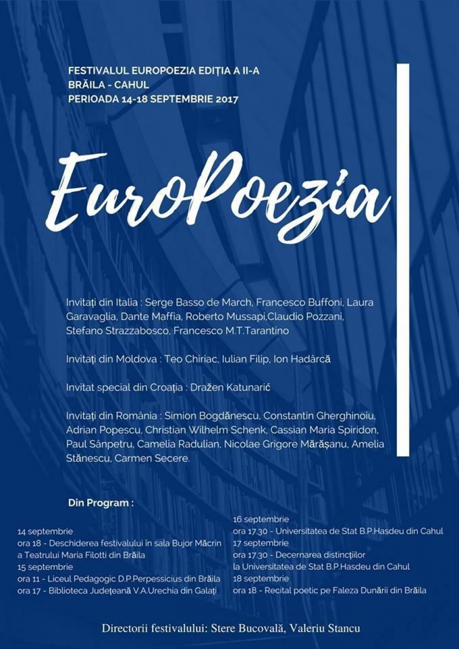 Poeţi din patru ţări, la "EuroPoezia"