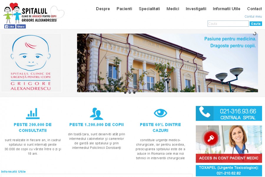 Părinţii din Galaţi pot vedea on-line dosarul copiilor internaţi la Spitalul de Pediatrie „Grigore Alexandrescu” din Bucureşti