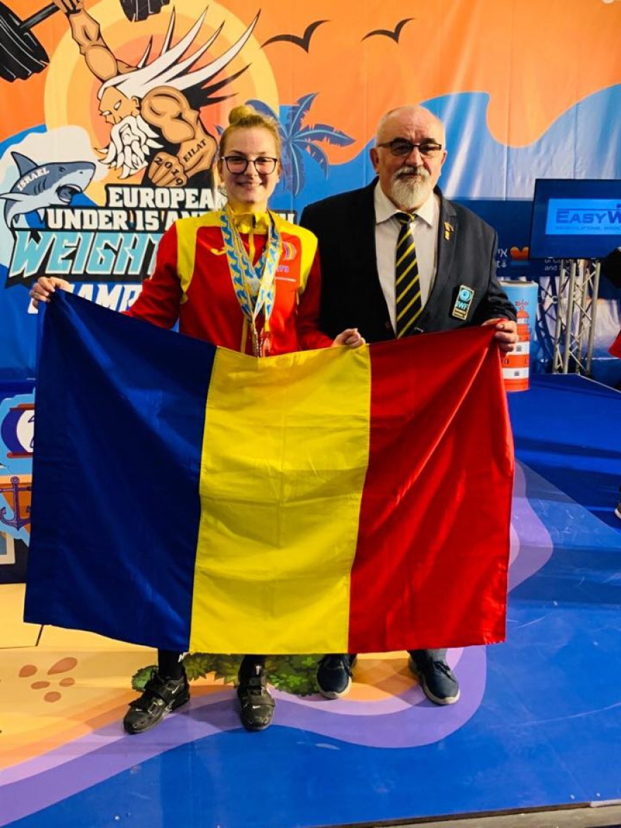 Mihaela Ilie, triplă medaliată la ”Europenele” de haltere