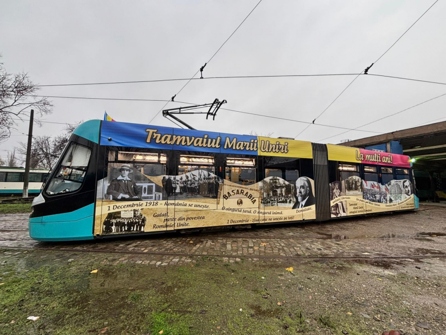 De 1 Decembrie, în Galaţi va circula „Tramvaiul Marii Uniri”