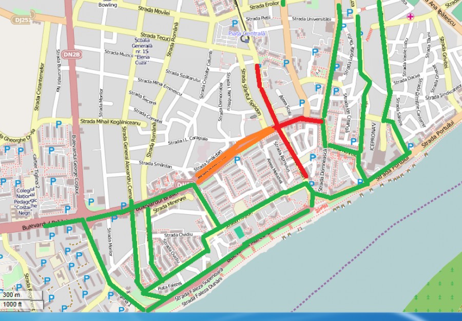 Atenţie, şoferi! Trafic dat peste cap în centrul Galaţiului