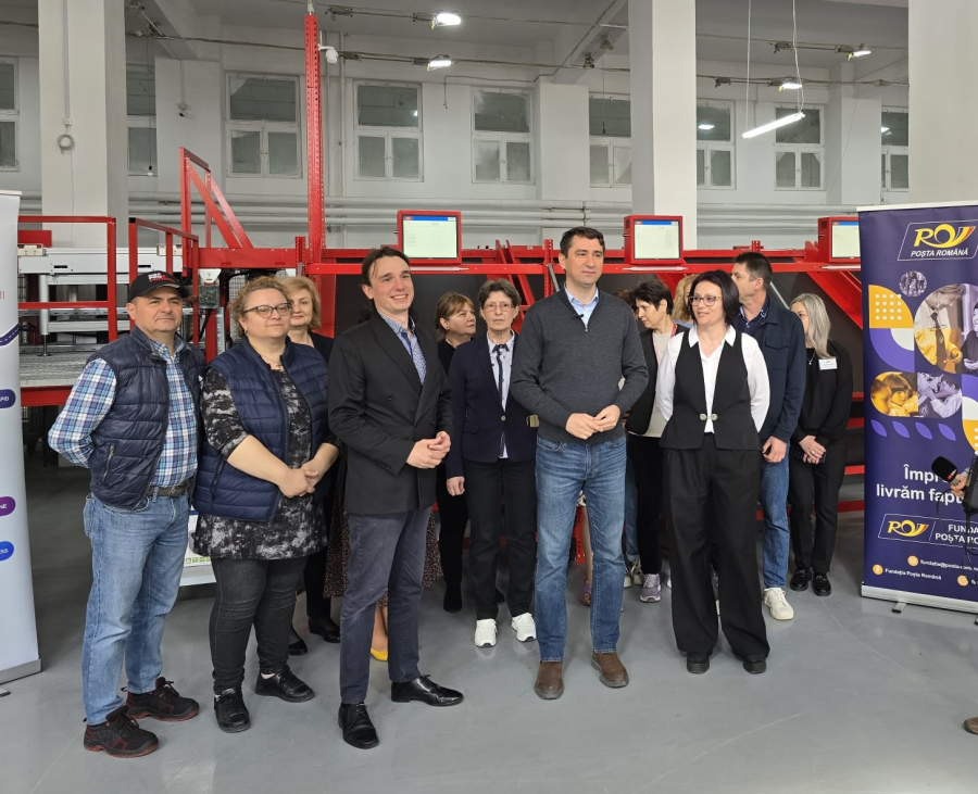 Linie automată de sortare a coletelor şi hub regional al Poștei Române, la Galați