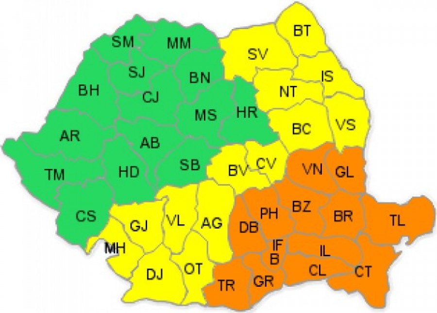 UPDATE/ Avertizare ANM: Galaţiul, sub COD PORTOCALIU de viscol