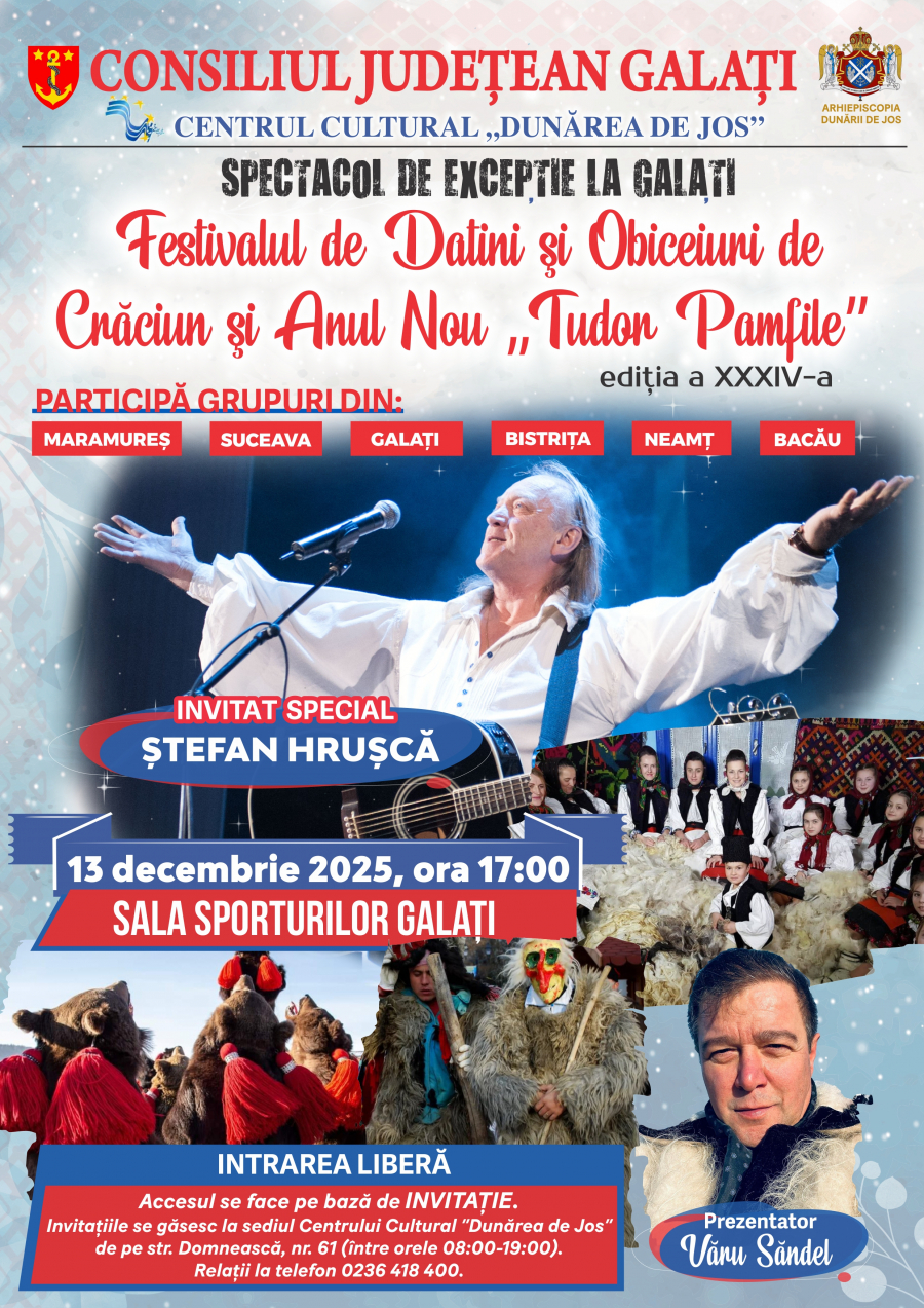 Ștefan Hrușcă vine să-i colinde pe gălățeni la Sala Sporturilor