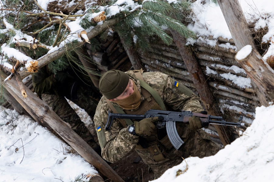 Trupe ucrainene se antrenează în Polonia pentru războiul de iarnă cu rușii