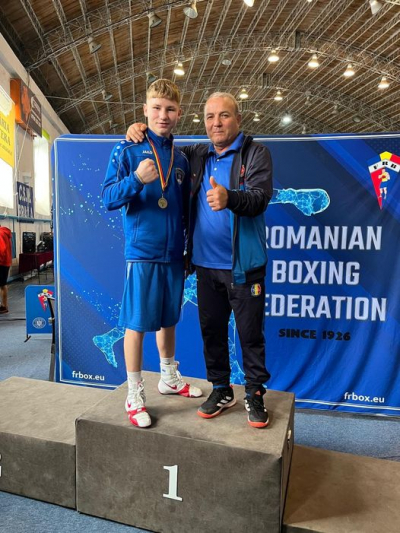 Daniel Mihai Irofte şi antrenorul Costel Burlacu