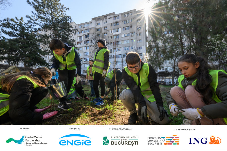 „Mini-pădurea din curtea școlii”: prima etapă de plantare în trei școli din Galați, pentru susținerea biodiversității.