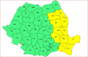 Codul galben de vreme rea, prelungit până sâmbătă