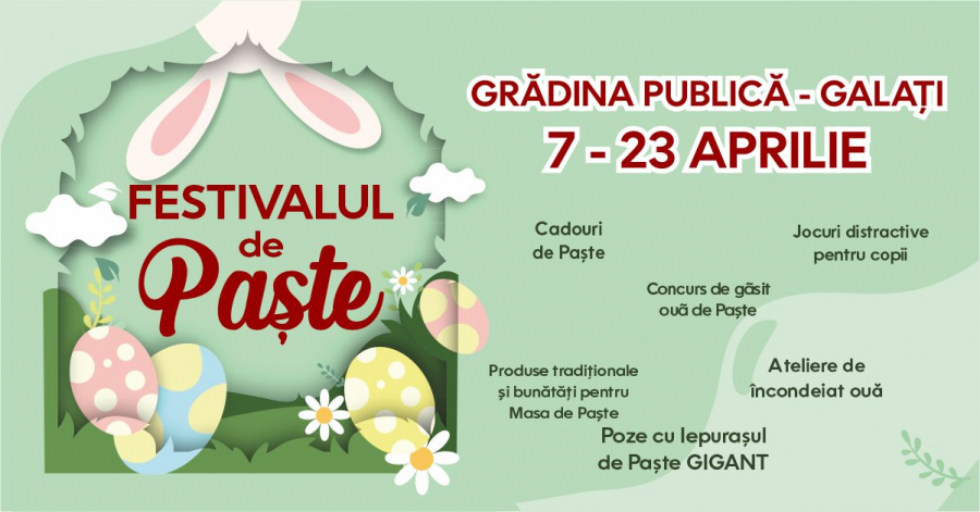 Festivalul de Paște vă așteaptă în Grădina Publică