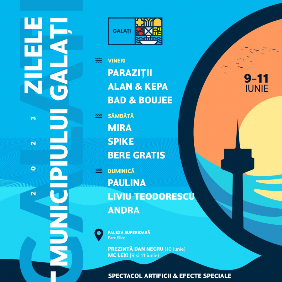 UPDATE. Concerte, artificii și festival gastronomic, de Zilele municipiului Galați (PROGRAM)