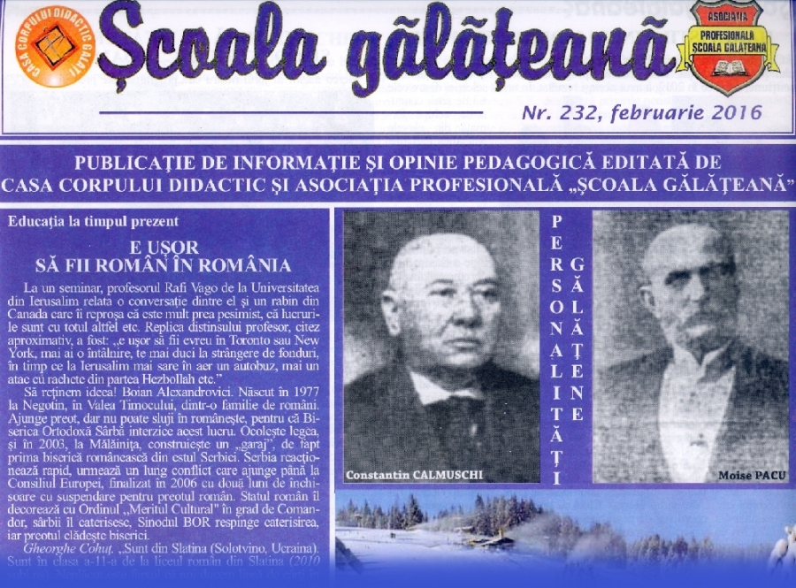Revista ŞCOALA GĂLĂŢEANĂ - un număr SPECIAL, cu rubrici noi şi multe oferte