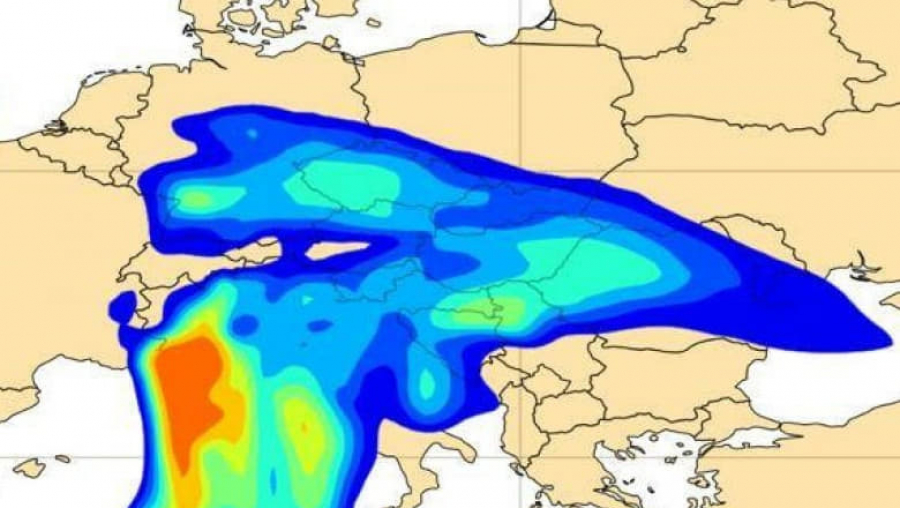 Norul de praf saharian ajunge deasupra României