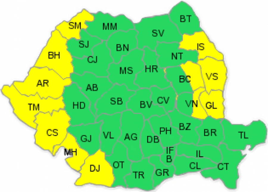 AVERTIZARE METEO/ Cod galben de CANICULĂ la Galaţi