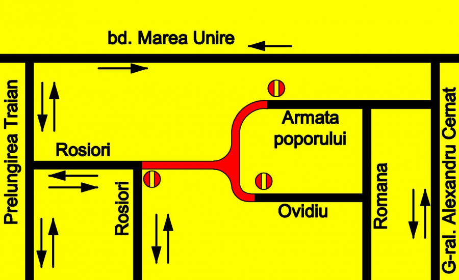 Restricţii de trafic în Mazepa. Măsuri impuse de construcţia parcării multietajate