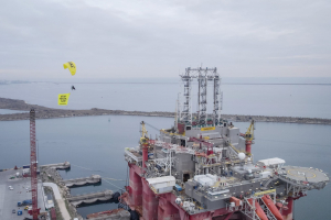 Protest Greenpeace împotriva proiectului Neptun Deep