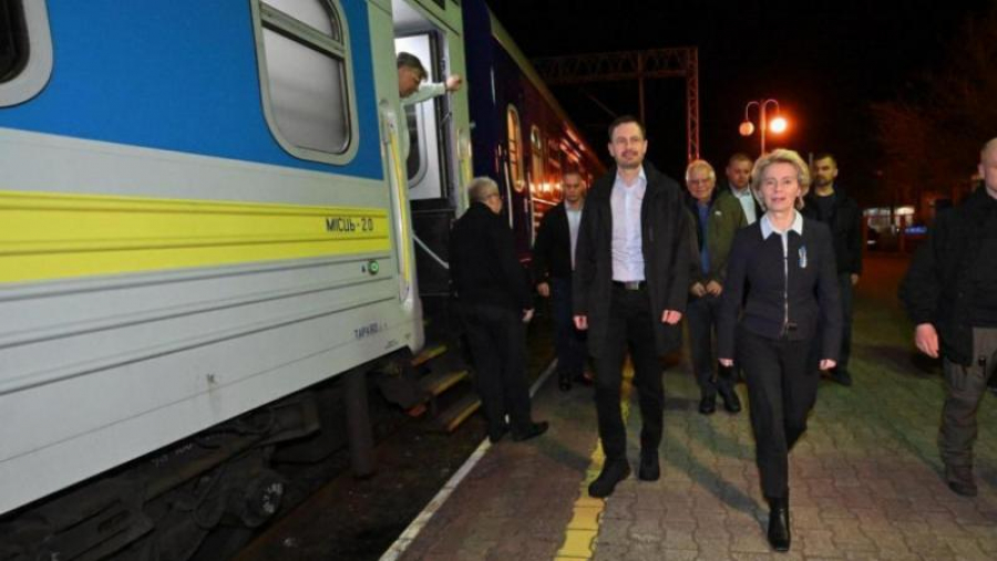 Liderii UE au ajuns cu trenul în Ucraina