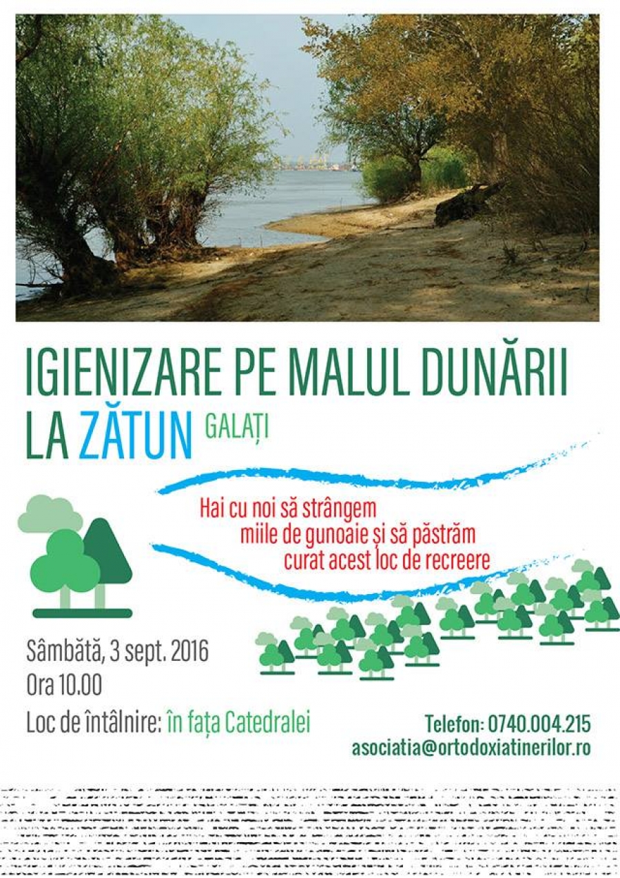 SPIRIT CIVIC. Campanie de igienizare pe malul Dunării