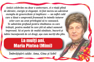 La mulți ani Maria Pintea (Mimi)!