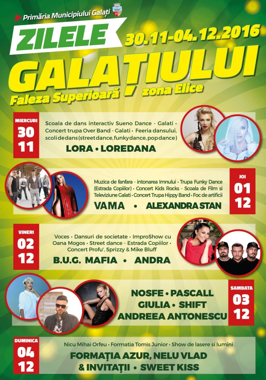 Zilele Galaţiului, 30.11 - 4.12.2016