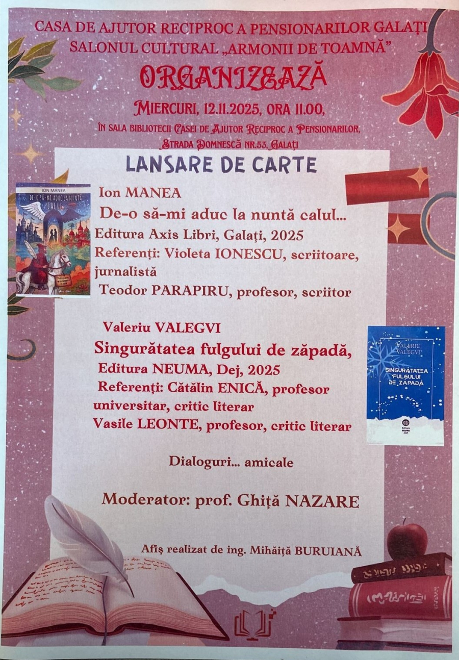 Dublă lansare de carte la CARP Galaţi