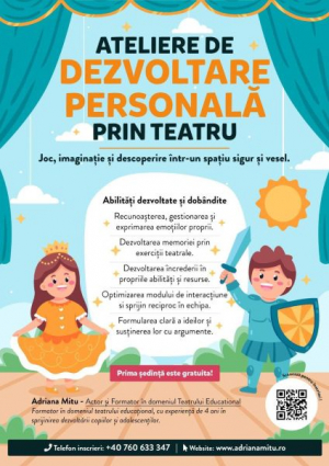 Teatrul ca instrument de creștere: o gălățeancă aduce atelierele de dezvoltare personală acasă