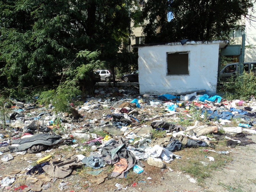 FOTO / Strada Nufărului, transformată în "groapă de gunoi"