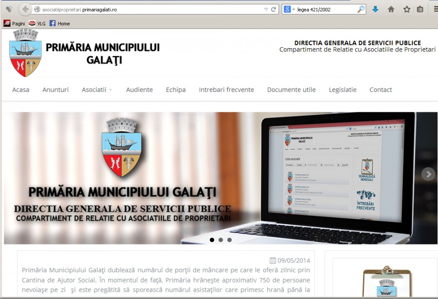PRIMĂRIA îşi modernizează pagina web, pentru ACCES facil la informaţii