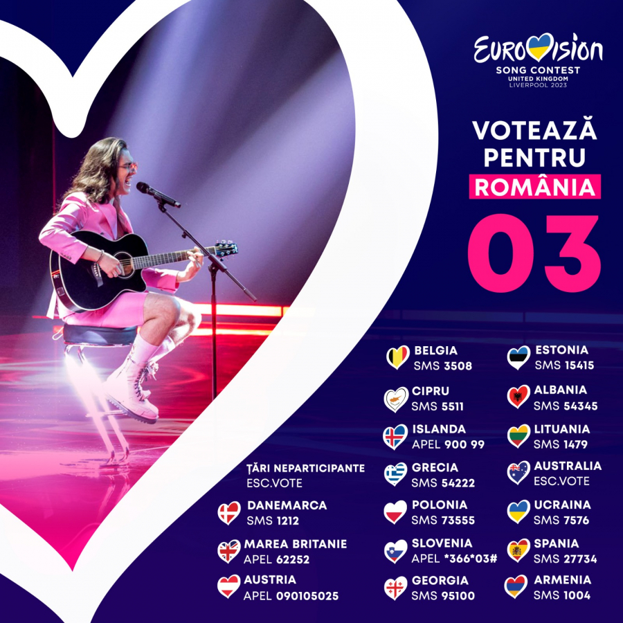România, în a doua semifinală a Eurovision. Cum poate fi votat Theodor Andrei