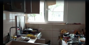 Explozie într-un apartament, din cauza aragazului. Foto: captură video ISU Galați 