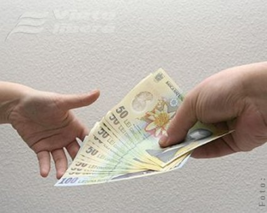 Salariul mediu, mai mic cu un leu
