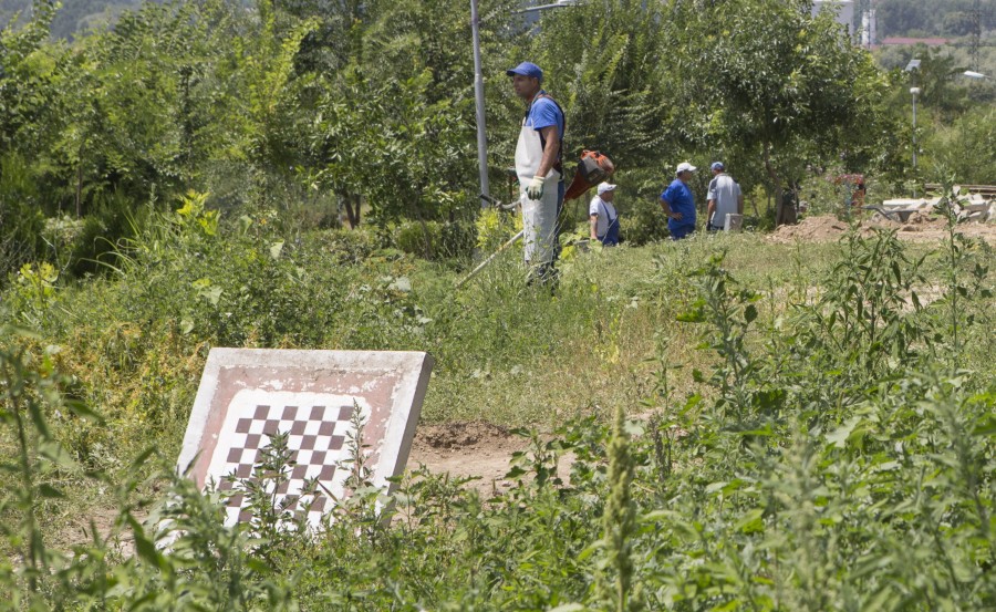 Ecosal a început cosmetizarea parcului de lângă Selgros