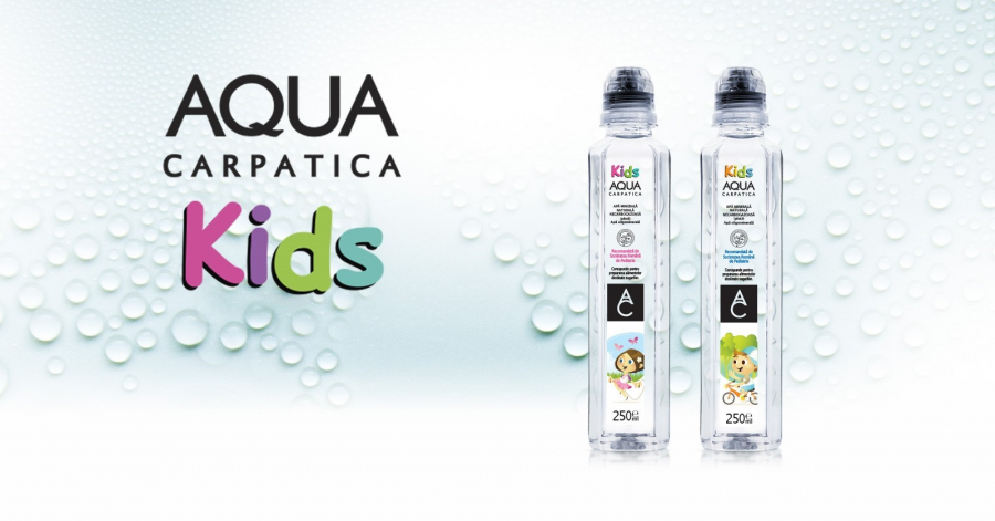Gustul purității, acum în sticla specială pentru copii, AQUA Carpatica Kids