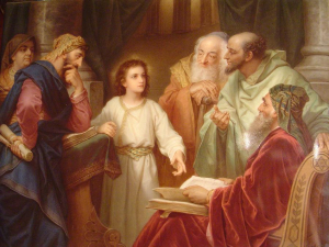 Isus discutând cu rabinii pe la vârsta de 12 ani