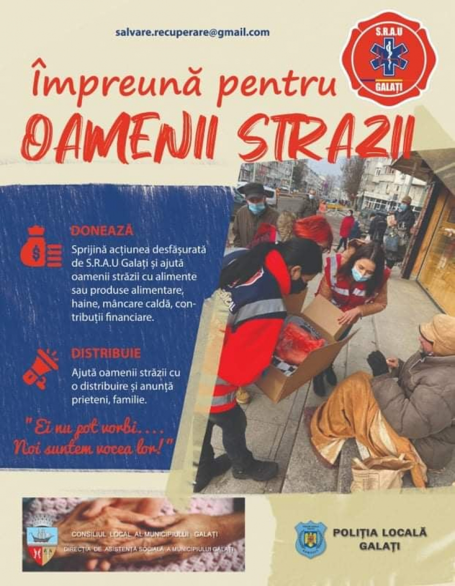 Împreună pentru oamenii străzii din Galați