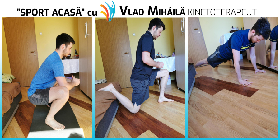 ”Sport acasă” cu Vlad. Mini antrenament (VIDEO)