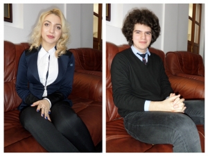 Andrada Ciorici şi Robert Râclea, studenţi la universităţi de top din Londra