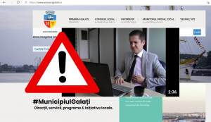 Iată o captură de acum două zile a site-ului primariagalati.ro!