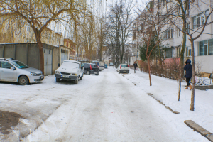 Strada Strungarilor, îngropată în zăpadă