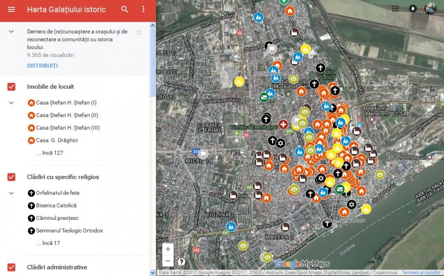 Societatea civilă se mişcă. Prima HARTĂ ONLINE a Galaţiului vechi