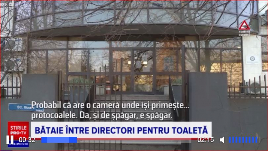 Atentat la toaleta şi la camera cu dulciuri a marelui şef