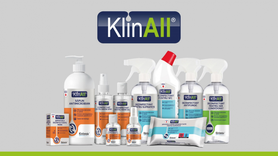 Klintensiv® lansează KlinAll®, un brand nou de dezinfectanţi pentru consumatorul casnic