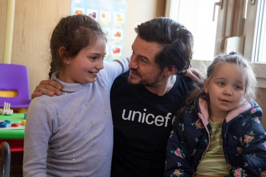 Orlando Bloom, întâlnire cu copiii refugiaţi