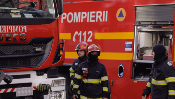 Alunecare de teren simulată, în cadrul unui exercițiu al ISU Galați
