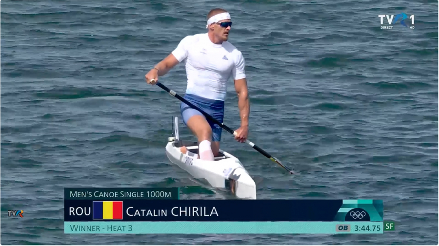 Cătălin Chirilă, calificat în semifinalele probei de canoe simplu - 1.000 m, cu un nou record