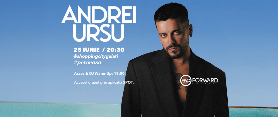 Andrei Ursu, în concert pe terasa Shopping City