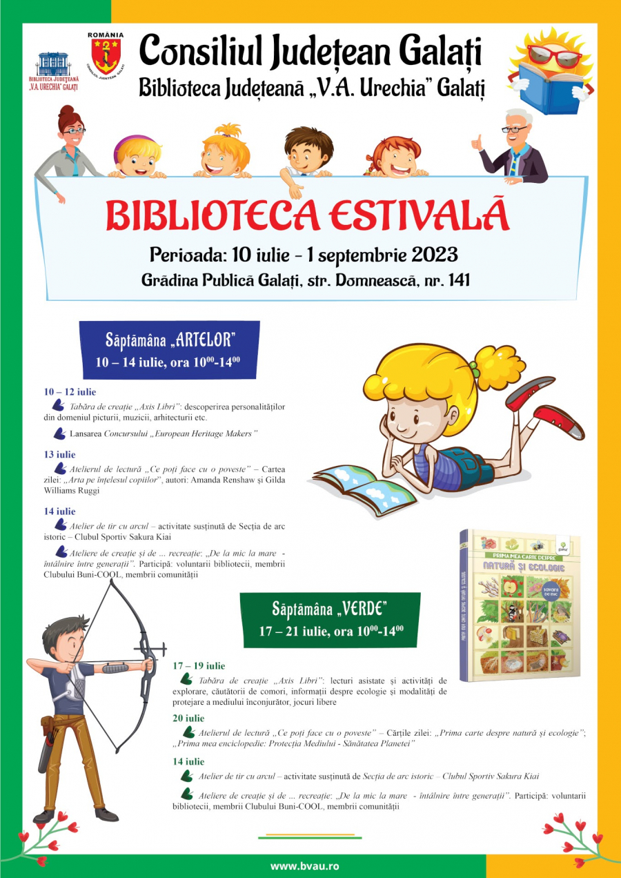 Bibliotecă estivală în Grădina Publică