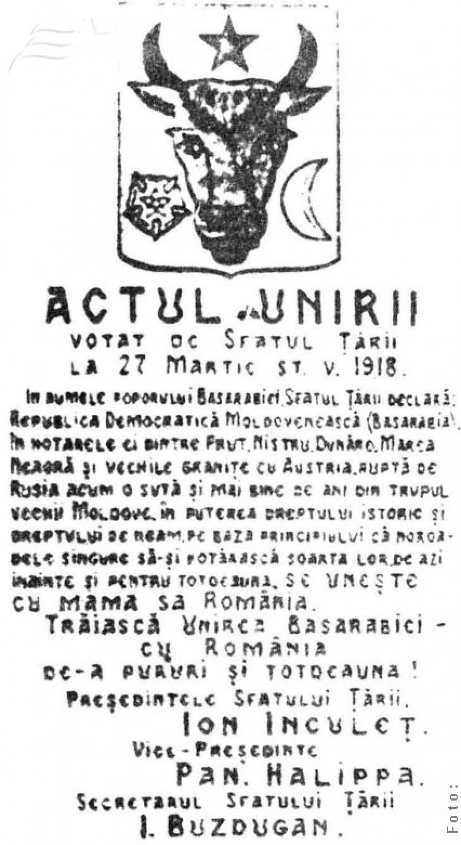 91 de ani de la Unirea Basarabiei cu Ţara!