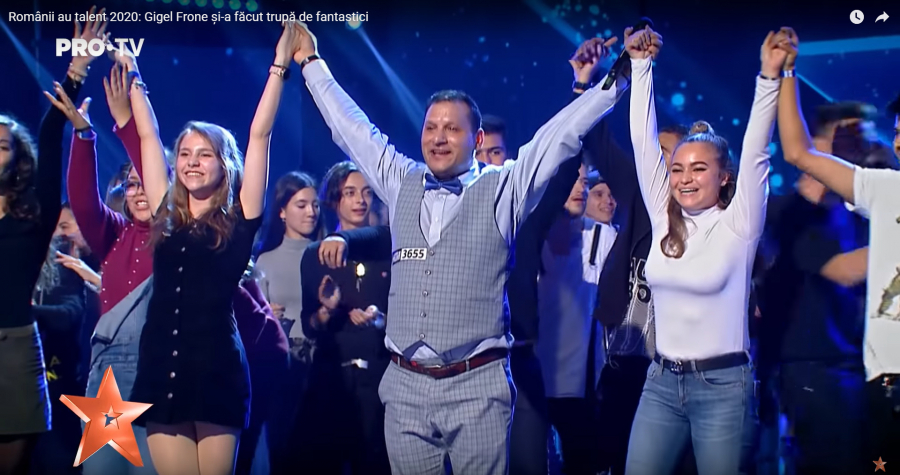 Un gălăţean, pentru a şasea oară la Românii au talent. Viorel Stănescu, în trupa lui Gigel Frone (VIDEO)